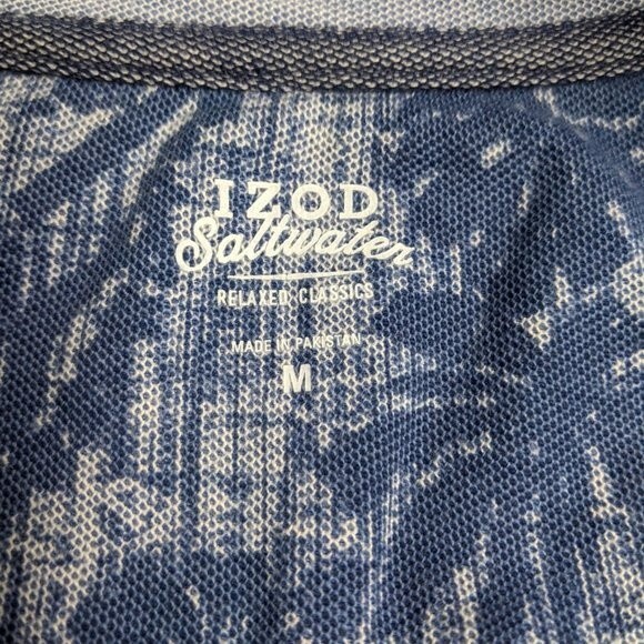 IZOD Pullover Sweater Men Medium Saltwater Relaxed Classics Quarter Zip M - Picture 5 of 6